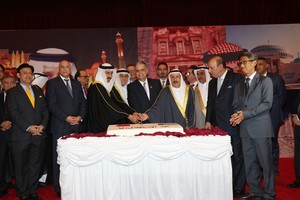 حفل استقبال لسفارة الاردنية بمناسبة العيد الوطني في قاعة المؤتمرات بفندق الخليج مساء اليوم 