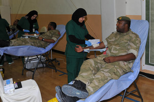 الحرس الوطني ينظم حملة للتبرع بالدم بالتعاون مع المستشفى العسكري