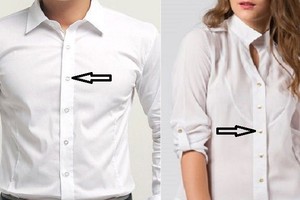 لماذا أزرار الرجال على اليمين والنساء على اليسار؟