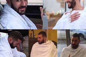 بالصور... بنزيمة يستغل غيابه عن 'يورو 2016' بتأدية مناسك العمرة