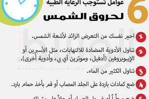 دقيقة من أجلك... 6 عوامل تستوجب الرعاية الطبية لحروق الشمس