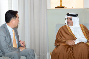 ولي العهد مستقبلاً السفير الكوري الجديد: البحرين تسعى دوماً لتوسيع علاقتها الاقتصادية مع الدول الآسيوية