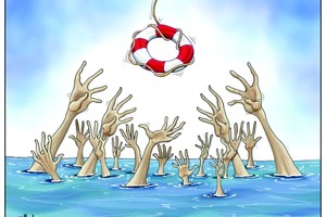 كاريكاتير 'البيان' الإماراتية: طوق النجاة..هل يكفي لعشرات الغرقى؟