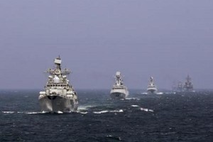 مناورات صينية روسية في بحر الصين الجنوبي