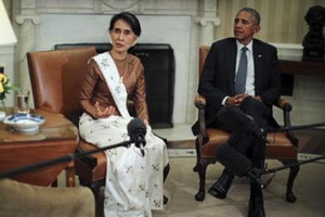 أوباما يجتمع مع سو كي ويقول إن أميركا مستعدة لرفع العقوبات عن ميانمار