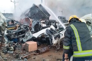 مصدر أمنى سعودي : مقذوف حوثي يصيب سعوديا في نجران