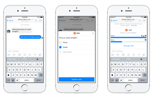 'فيسبوك' تضيف إمكانية التصويت ضمن 'ماسنجر'