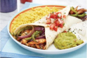 فاهيتا الدجاج مع الرز المكسيكي