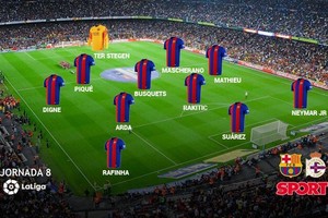 نيمار وسواريز يقودان هجوم برشلونة أمام لاكورونيا.. وميسي على الدكة