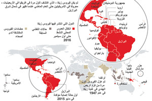 انفوجرافيك... انتشار فيروس زيكا