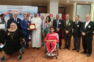نادي روتاري المنامة يكرم البطلة البحرينية الفائزة بالميدالية الذهبية في مسابقة دفع الجلة بدورة الألعاب البارالمبية 2016