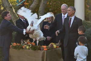 ابنتا أوباما تتجنبان نكات والدهما السخفية أثناء العفو عن الديك الرومي