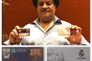 بالصور... بحريني يجمع العضوية الرسمية لناديي ريال مدريد وبرشلونة