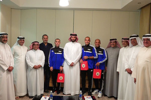 بالصور... رئيس اتحاد الكرة يكرم الطاقم المونديالي