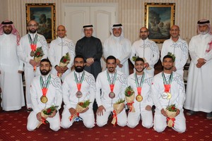 بالصور... عسكر يستقبل أبطال الجوجيتسو المحملين بـ10 ميداليات ملونة