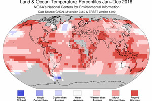 علماء أميركيون: عام 2016 كان الأكثر دفئاً على الإطلاق 