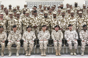 الاحتفال بانتهاء فترة التدريب العسكري بإحدى وحدات قوة الدفاع  