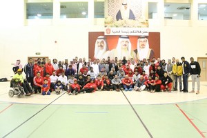 محمد بن عبدالرحمن يحتفي بأبطال كأس خليفة بن سلمان لكرة السلة