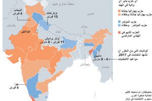 انفوجرافيك... الخريطة الانتخابية للهند... تعرّف عليها