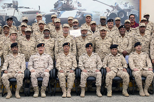 حفل انتهاء فترة التدريب العسكري لمجموعة من المتدربين بإحدى وحدات قوة دفاع البحرين