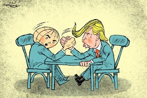 كاركاتير... ترامب يتحدى العالم