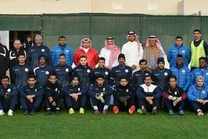 الحاج يزور تدريبات الحد قبل لقاء الوحدة السوري