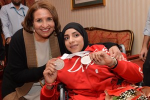 بالصور... استقبال رسمي حافل لأبطال ذوي الإعاقة