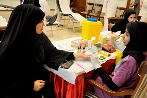 بالصور... وزارة الإسكان تنظم حملة التبرع بالدم لموظفيها