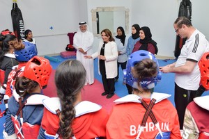 بالصور... حياة بنت عبدالعزيز تزور تدريبات منتخبي البولينغ والتايكوندو