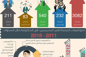 انفوجرافيك 'الوسط'... 4248 أجنبياً توظفوا في الحكومة منذ2011