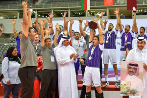 علي بن محمد يهنئ القيادة الرشيدة بلقب بطولة الأندية الخليجية