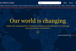 موقع إلكتروني يسجل مختلف البيانات بشأن تقدم الحضارة البشرية