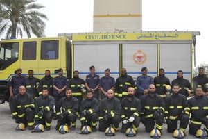 مدرسة الدفاع المدني تقيم دورة 'عمليات الإنقاذ' لموظفي حلبة البحرين الدولية