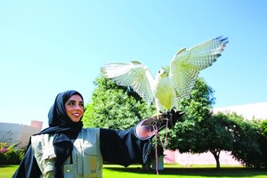 جواهر الشامسي أول مدربة للطيور في الإمارات