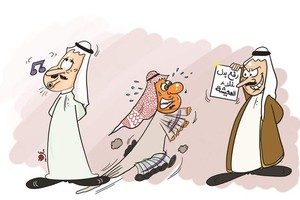 كاريكاتير 'الراي' الكويتية: طمع التجار في 'علاوة غلاء المعيشة'