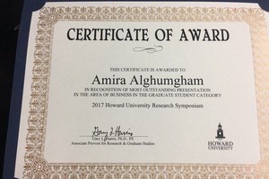 السعودية أميرة الغمغام تفوز بجائزة أفضل بحث اقتصادي علمي بواشنطن