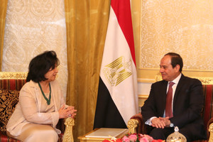 البحرين : السيسي يستقبل الشيخة مي ويناقشان التعاون الثقافي بين البلدين